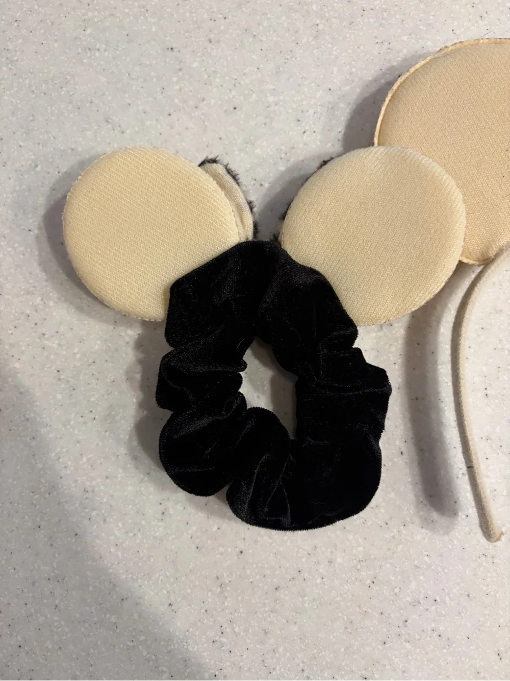 Leopard Print Sequin Minnie Mouse Ears Headband & Scrunchie Set Girl Accessories